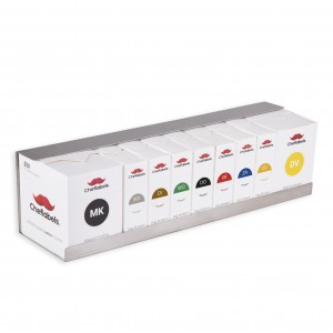 HACCP voordeel set 9 wateroplosbare stickers met RVS Houder